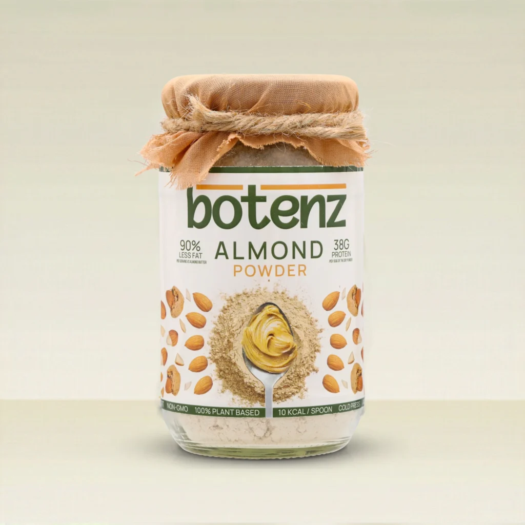 Almond Butter Powder (90% less fat ) | Double Protein | Botenz