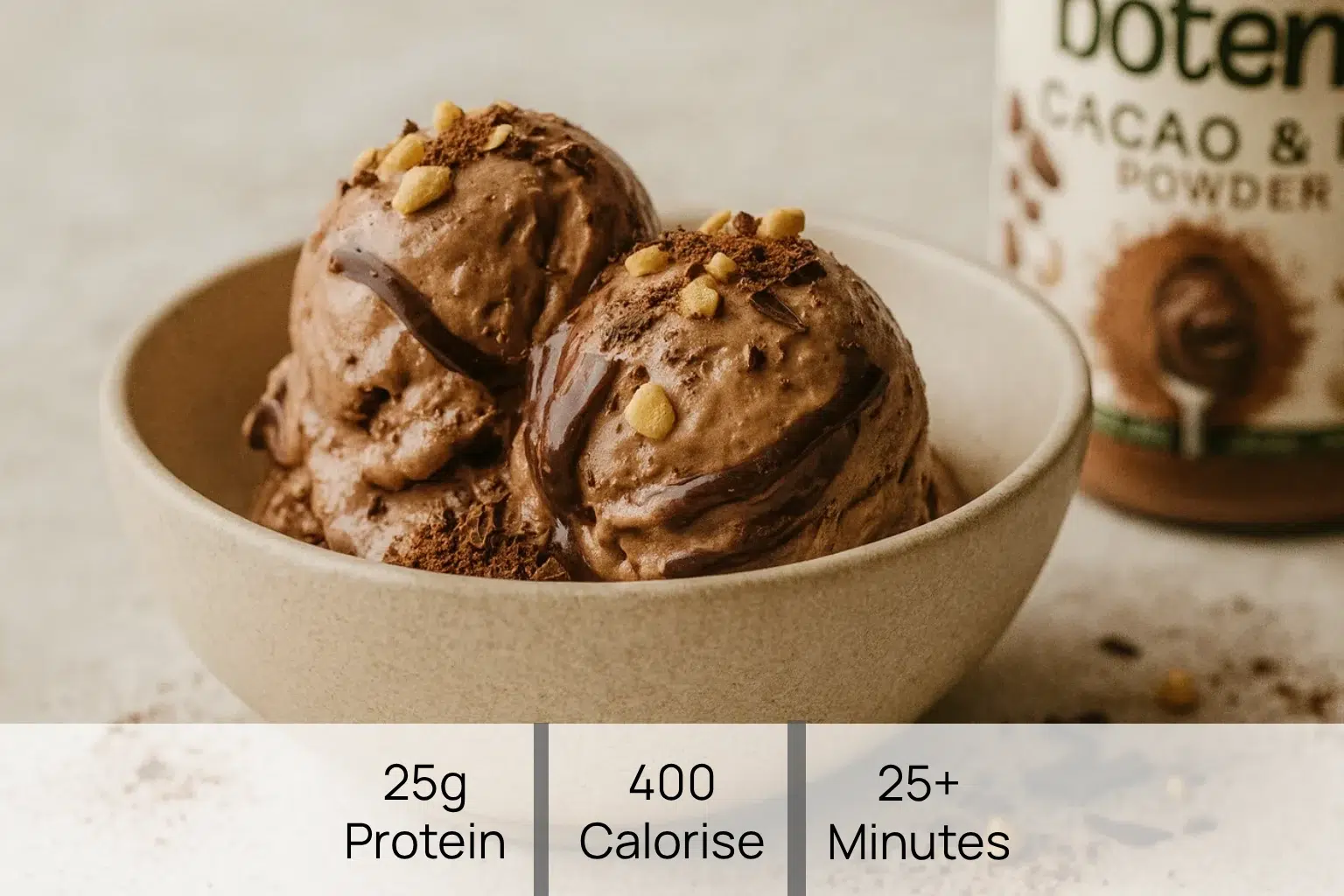 chocolate ice cream with peanuts low calorise diet high in protein