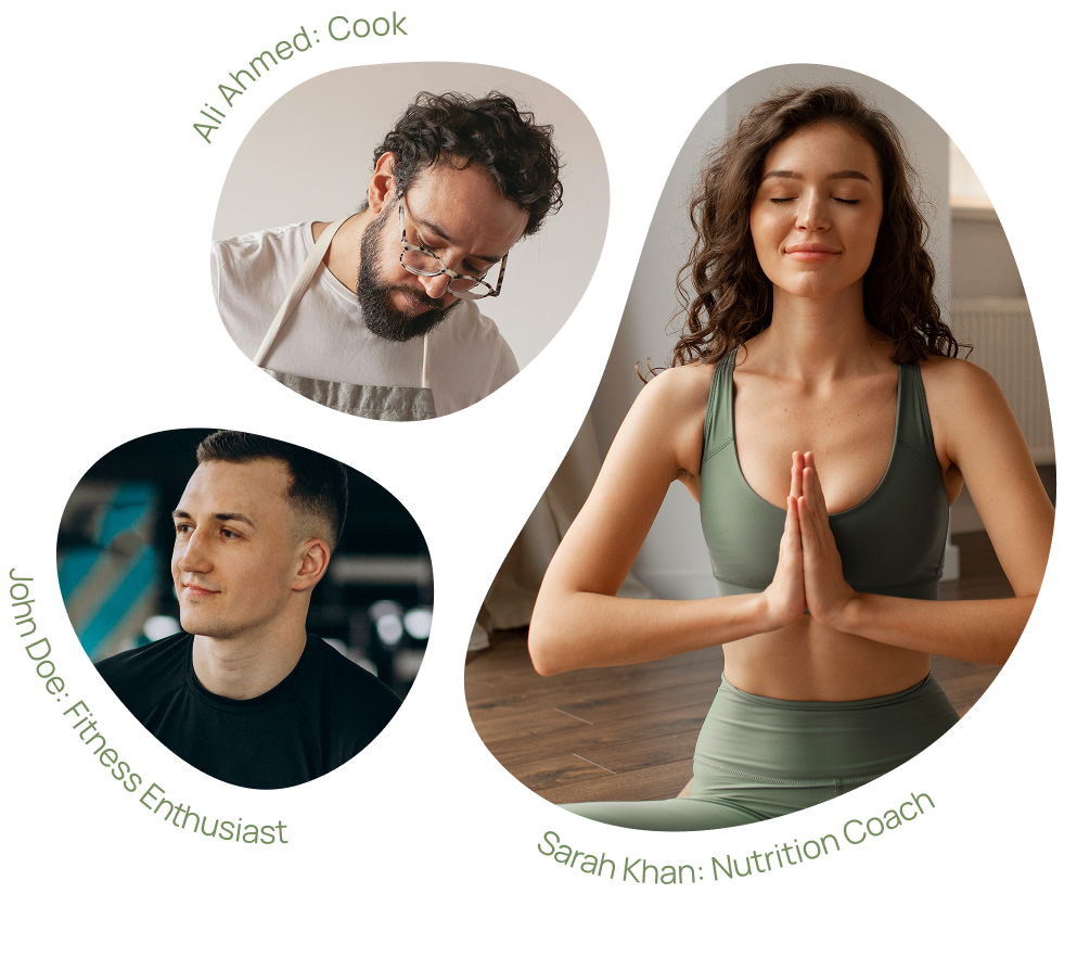 Customer feedback section with photos of a cook, a fitness enthusiast, and a nutrition coach sharing positive Botenz reviews