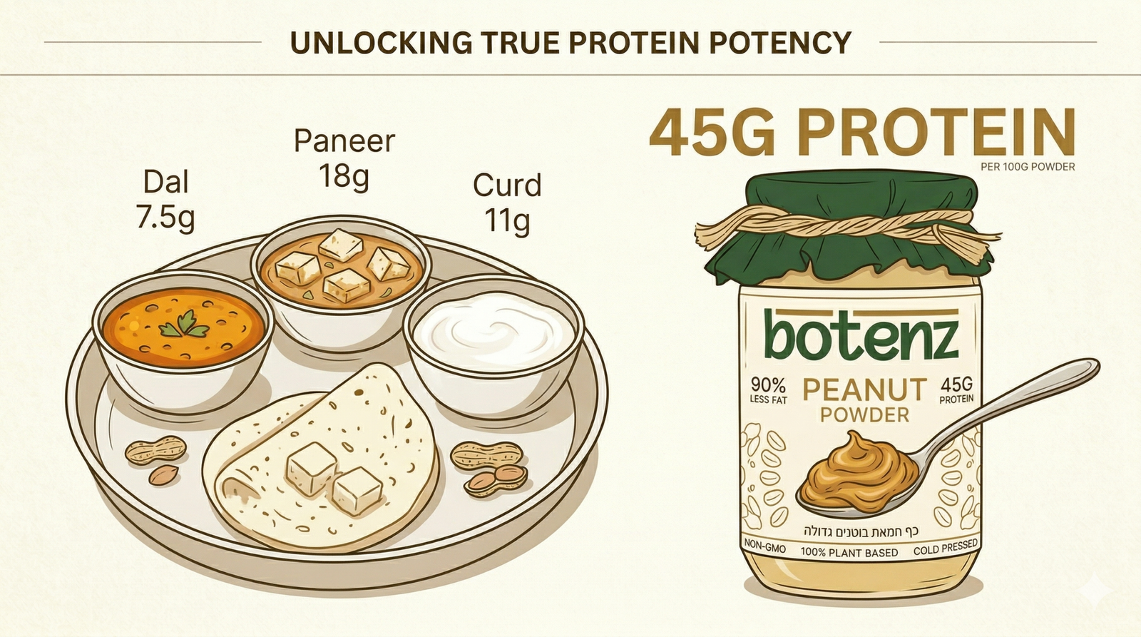 India’s Protein Gap: Why 73% of Indians Are Protein Deficient — and What Nut Butter Powder Actually Does About It